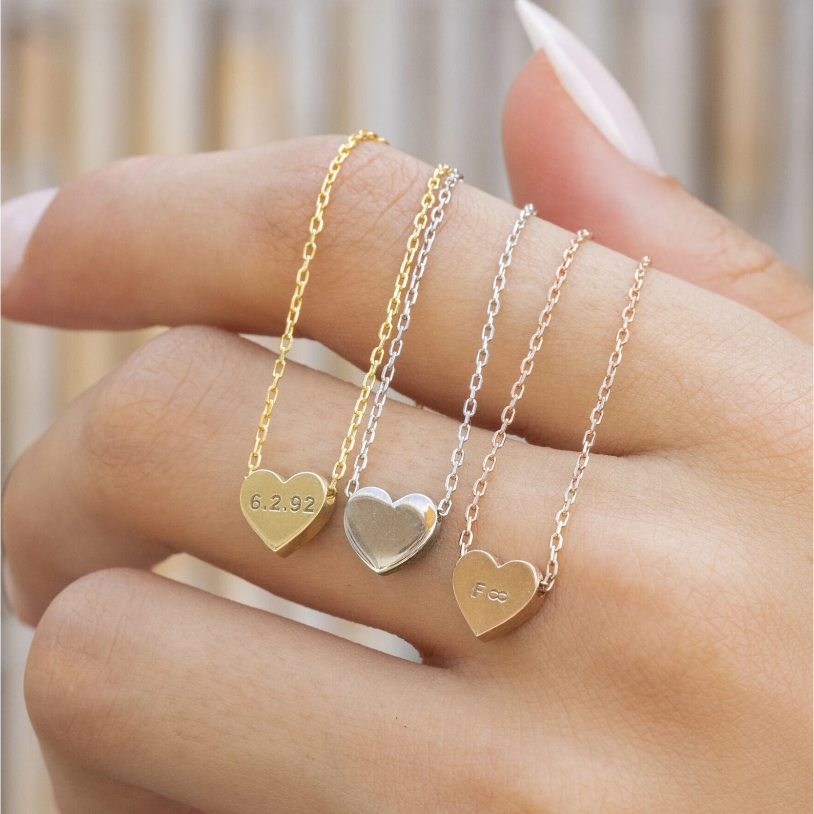 Personalized Petite Heart Pendant